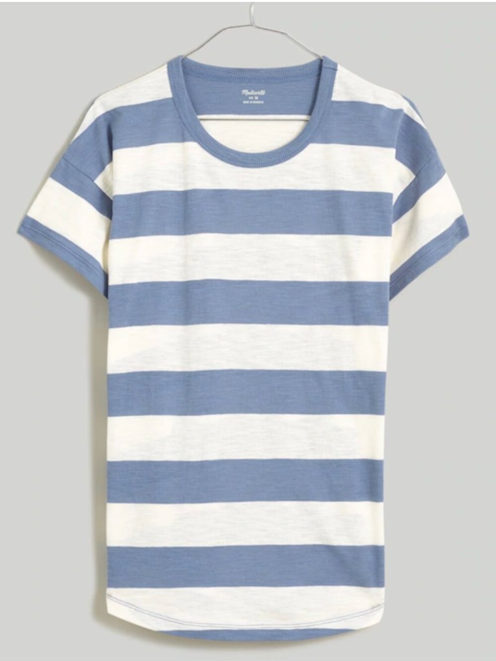 Madewell Whisper Crew Neck Tee in Teapot Blue | Size Large